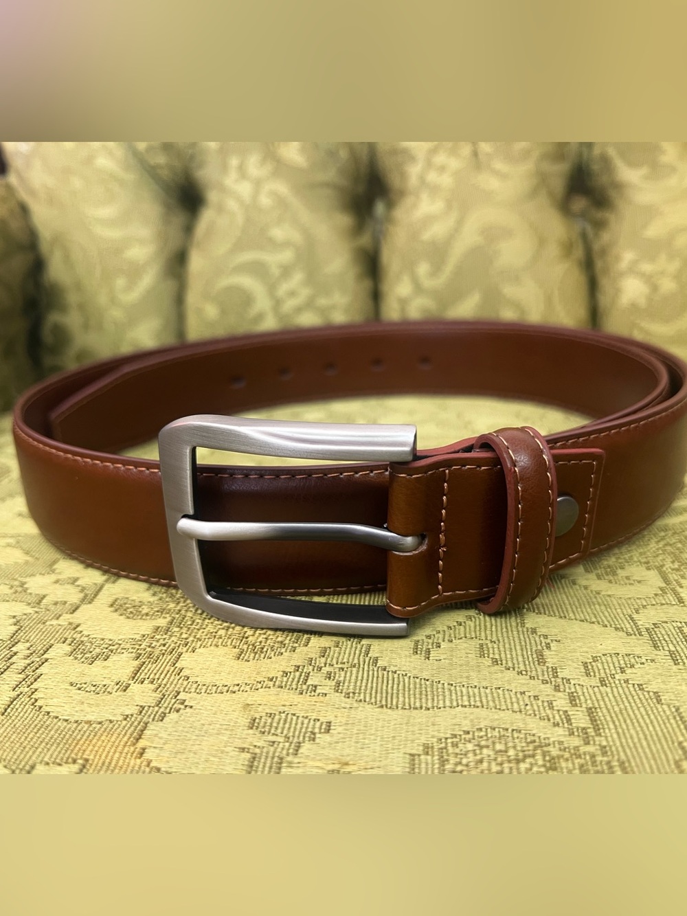 Brown Soft Leather Belt 40-42 US